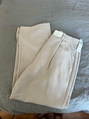 New Abercrombie & Fitch Tan Ultra High Rise Relaxed Trousers 30S